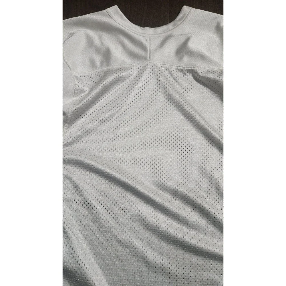 Nike Practice Jersey Football Elastic Short Sleeve Youth Boys White Mesh SZ L